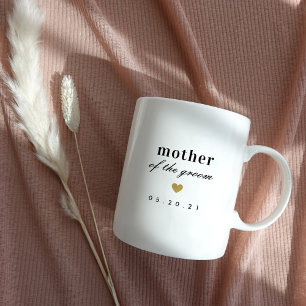 Mug Cadeau de mariage pour la mère du marié au cœur d'