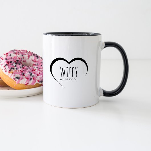 Mug Cadeau de mariage pour une épouse moderne et simpl