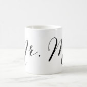Mug Cadeau de mariage simple M. Script élégant pour ho (Centre)