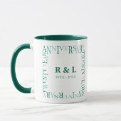 Mug Cadeau de mariage vingt ans d'anniversaire de mari (Gauche)