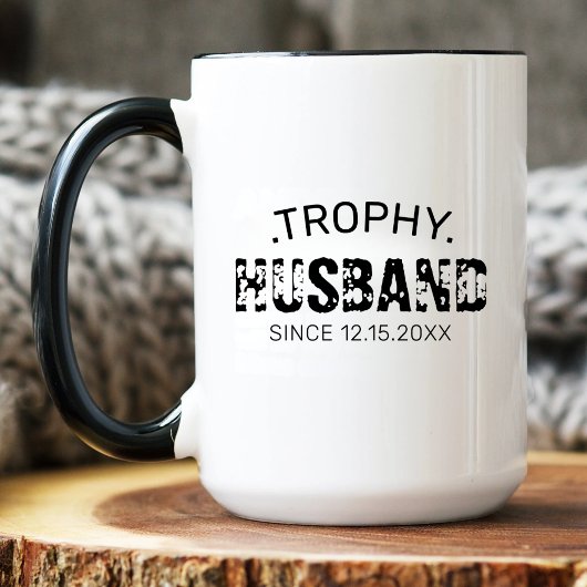 Mug Cadeau de marié de trophée sur mesure de l'anniver