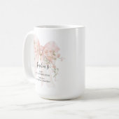 Mug Cadeau de marraine Première Communion Rose Roseaux (Devant gauche)
