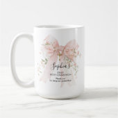Mug Cadeau de marraine Première Communion Rose Roseaux (Gauche)