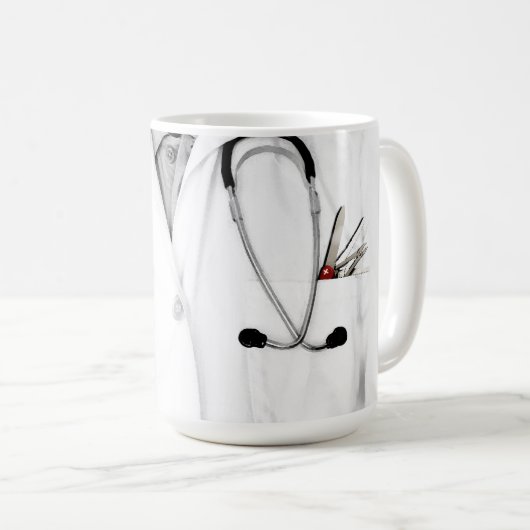 Mug Cadeau de médecin personnalisé (Devant droit)