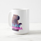 Mug Cadeau de mème d'animal drôle de capybara Slay (Devant gauche)