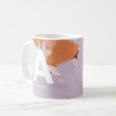 Mug Cadeau de monogramme personnalisé d'art abstrait c (Devant gauche)