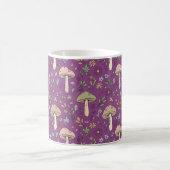 Mug Cadeau de motif sans couture de champignons violet (Centre)
