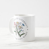 Mug Cadeau de motivation florale élégant (Devant gauche)