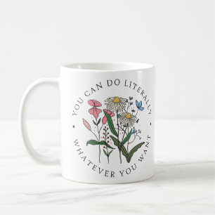 Mug Cadeau de motivation florale élégant
