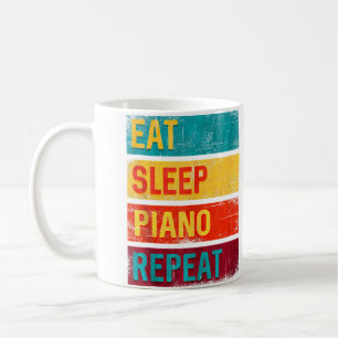 Mug Cadeau de musique pour élève de piano Manger Dormi