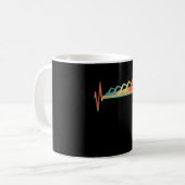 Mug Cadeau de natation Heartbeat Premium (Devant gauche)