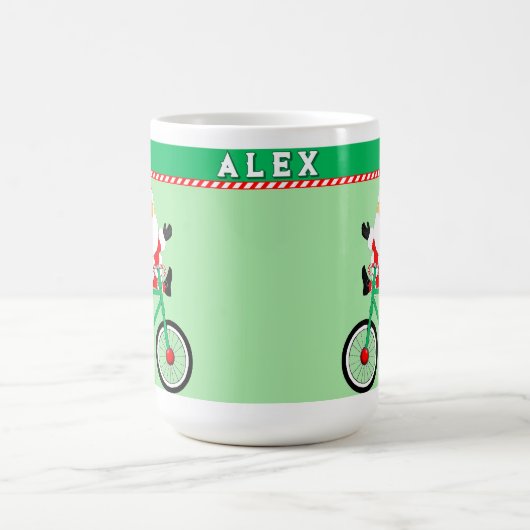 Mug Cadeau de Noël à vélo (Centre)