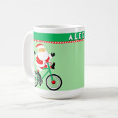 Mug Cadeau de Noël à vélo (Devant gauche)