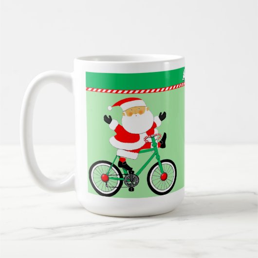 Mug Cadeau de Noël à vélo (Gauche)