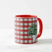 Mug cadeau de Noël arbre Joyeuses Fêtes (Devant droit)
