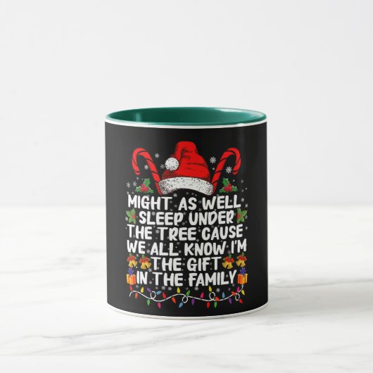 Mug Cadeau de Noël autant dormir sous l'arbre (Centre)