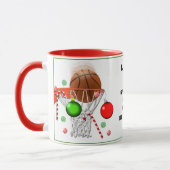 Mug Cadeau de Noël Basket-ball (Gauche)