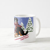 Mug Cadeau de Noël Bernese Mt Chien de Noël personnali (Devant droit)