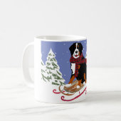 Mug Cadeau de Noël Bernese Mt Chien de Noël personnali (Devant gauche)