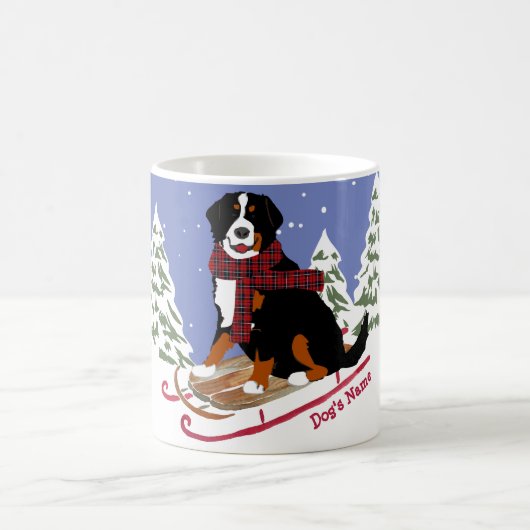 Mug Cadeau de Noël Bernese Mt Chien de Noël personnali (Centre)