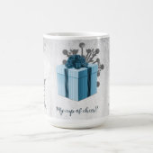 Mug cadeau de Noël bleu (Centre)