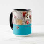Mug Cadeau de Noël Chien Mignon (Devant gauche)