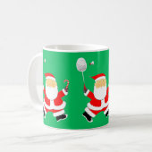 Mug Cadeau de Noël de Badminton (Devant gauche)