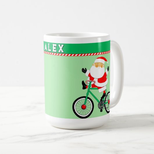 Mug Cadeau de Noël de cyclisme (Devant droit)