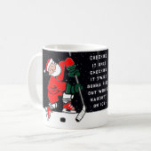 Mug Cadeau de Noël de hockey (Devant gauche)