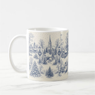 Mug Cadeau de Noël de l'église enneigée du village d'h