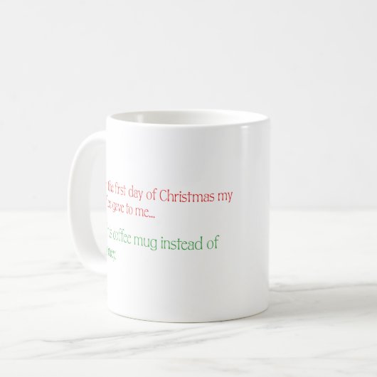 Mug cadeau de Noël de l'employé (Devant gauche)