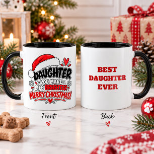 Mug Cadeau de Noël de reconnaissance pour fille avec a