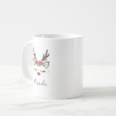 Mug Cadeau de noël de rennes pour elle (Devant gauche)