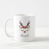 Mug Cadeau de noël de rennes pour elle (Gauche)