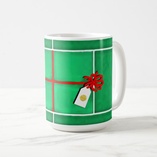Mug Cadeau de Noël de tennis (Devant droit)