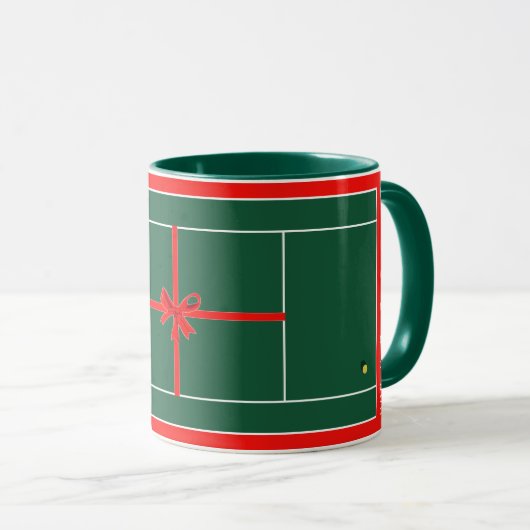 Mug Cadeau de Noël de tennis (Devant droit)