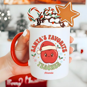 Mug Cadeau de Noël drôle pour l'enseignant préféré du