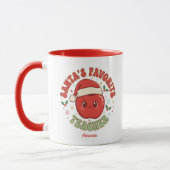 Mug Cadeau de Noël drôle pour l'enseignant préféré du (Gauche)