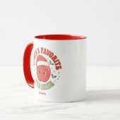 Mug Cadeau de Noël drôle pour l'enseignant préféré du (Devant gauche)