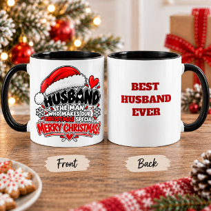Mug Cadeau de Noël drôle pour mari Évaluation des Fête