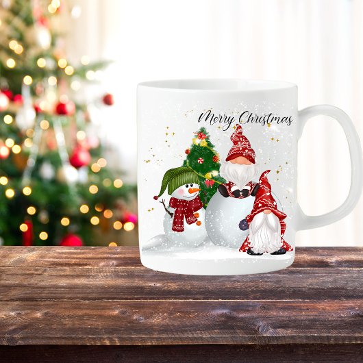 Mug Cadeau de Noël Gnome Snowman