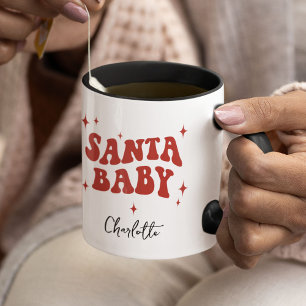 Mug Cadeau de Noël moderne SANTA BABY