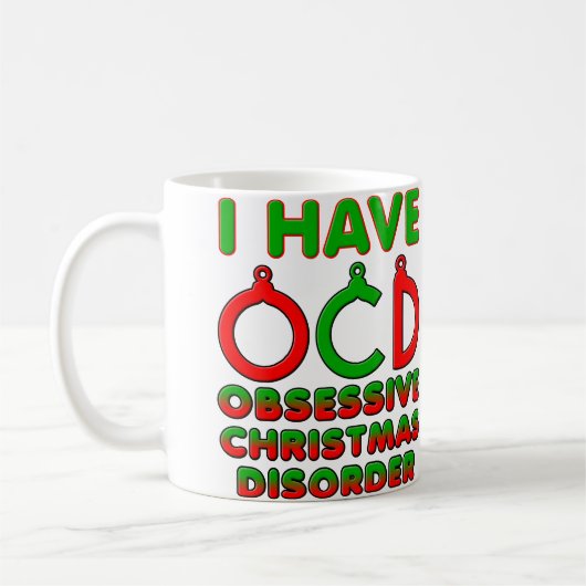 Mug Cadeau de Noël obsessionnel Trouble obsessionnel-c (Gauche)