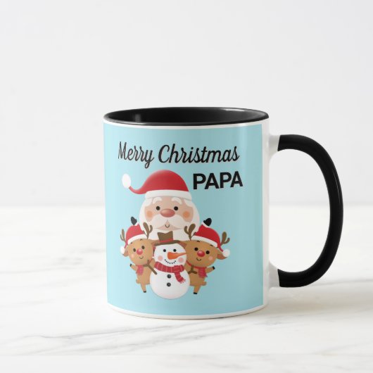Mug cadeau de Noël PAPA (Droite)
