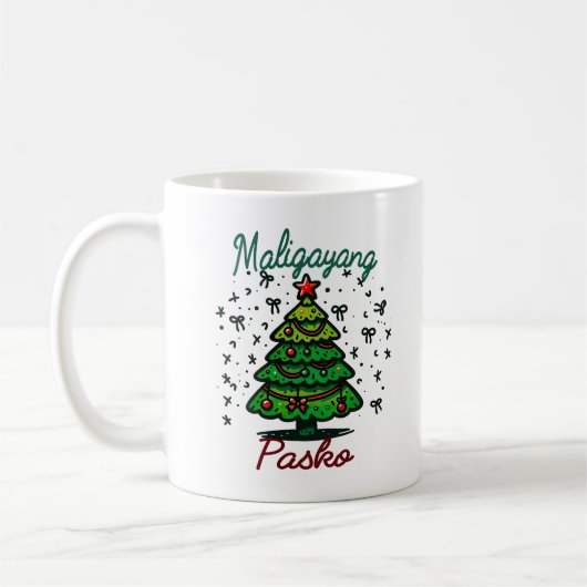 Mug Cadeau de Noël philippin Maligayang Pasko (Gauche)