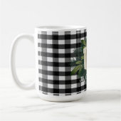 Mug Cadeau de Noël Plaid Buffalo | Or (Gauche)