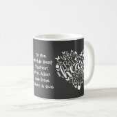 Mug Cadeau de Noël pour enseignant à grand cœur (Devant droit)