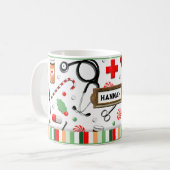 Mug Cadeau de Noël pour infirmière (Devant gauche)