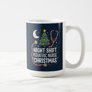Mug Cadeau de Noël pour infirmière pédiatrique de nuit