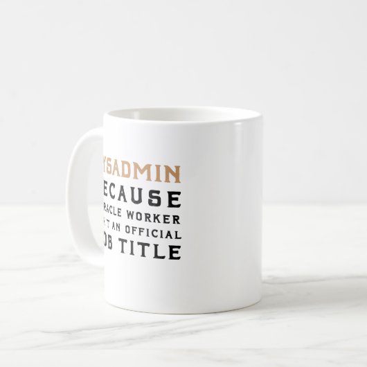 Mug cadeau de Noël pour l'administrateur système  (Devant gauche)